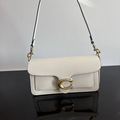 Coach CCX04 Tabby Shoulder Bag 26 Natural Grain Leather Chalk White Outlet New